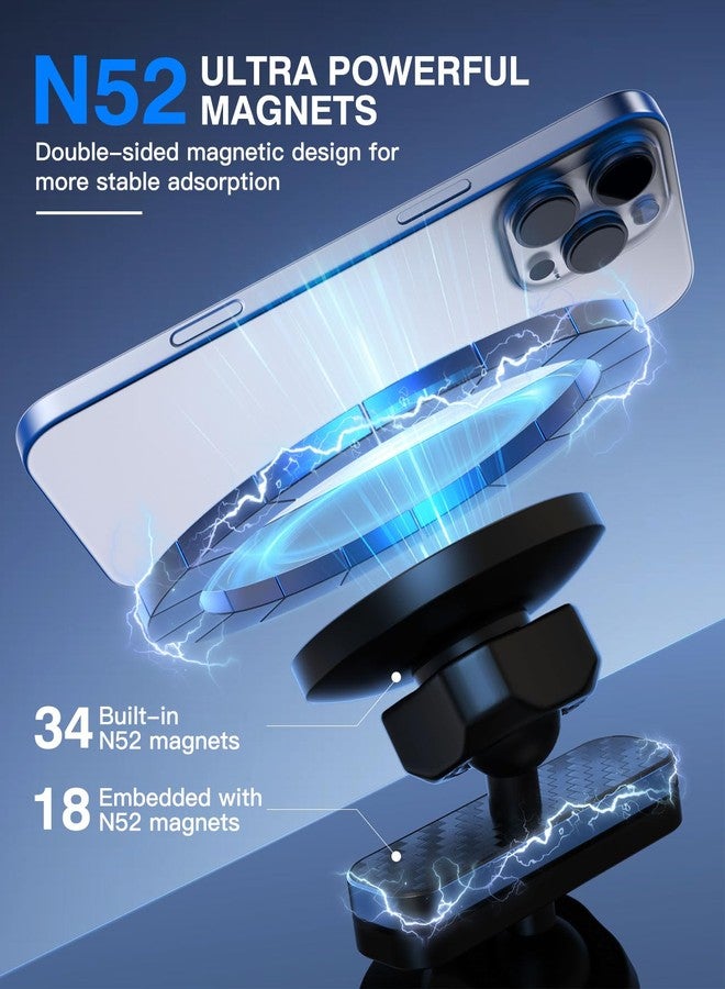 MoKo Dual Magnetic Phone Holder for Gym, 360°Adjustable Gym Phone Holder Magnet Compatible with MagSafe & iPhone 12-17 Series, Portable Phone Mount for Gym/Golf Cart/Car, Gym Accessories for Men Women - Image 2