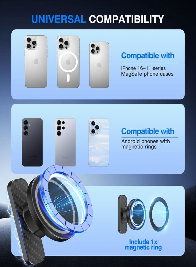 MoKo Dual Magnetic Phone Holder for Gym, 360°Adjustable Gym Phone Holder Magnet Compatible with MagSafe & iPhone 12-17 Series, Portable Phone Mount for Gym/Golf Cart/Car, Gym Accessories for Men Women - Image 3