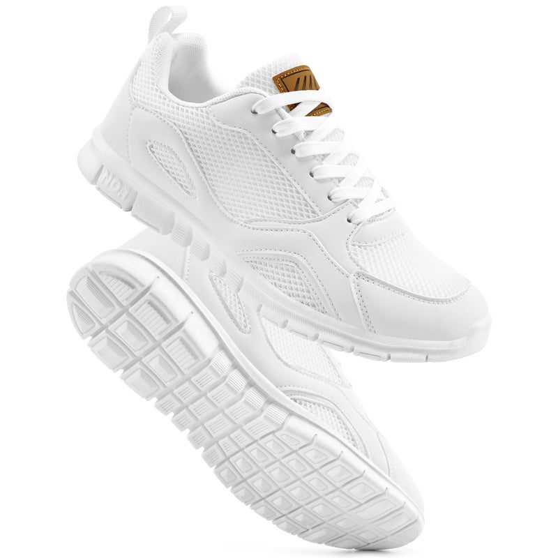 Ecetana Sneakers for Womens Walking Tennis Shoes Comfortable Lightweight Breathable Casual Non-Slip for Daily Work White - Image 1