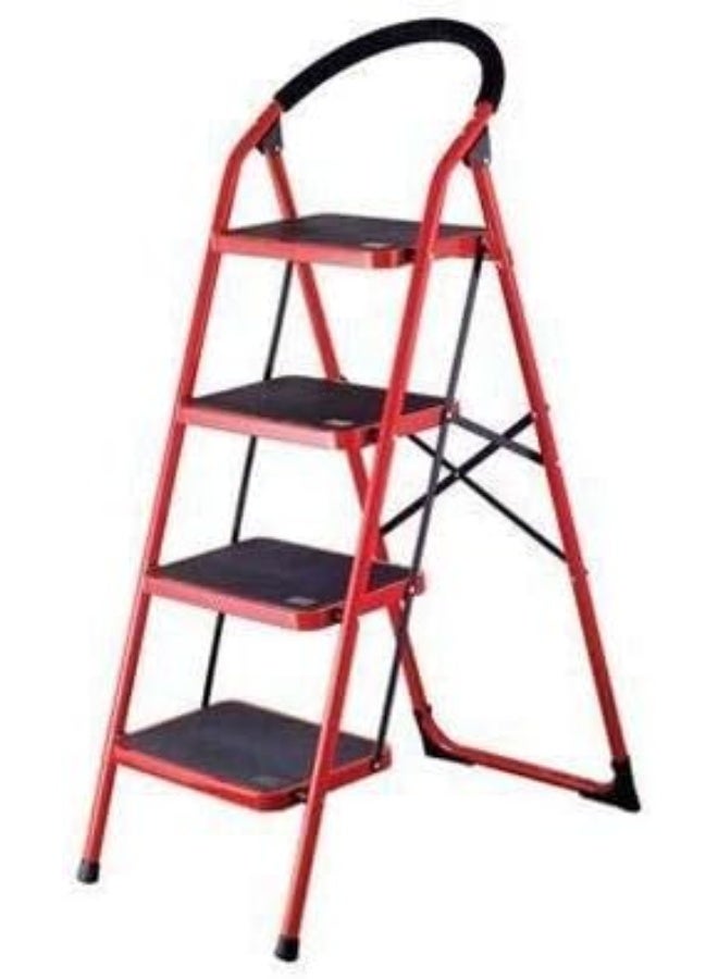 NJM Red 4 steps Folding Ladder - Image 1