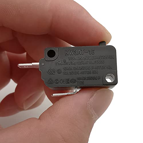 HiQltyla Microwave Oven Door Switch Replacement Part, 16A 125VAC, KW3AT-16 (Downward Compatible with KW3A-16), Normally Closed - 1Pc - Image 2