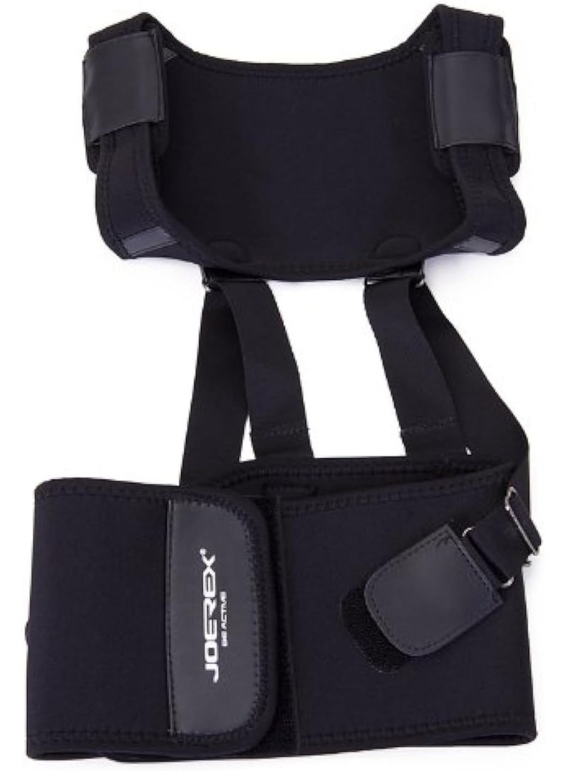 جوريكس حزام مشد الظهر والاكتاف من جوريكس je091 blk، أسود - Image 1
