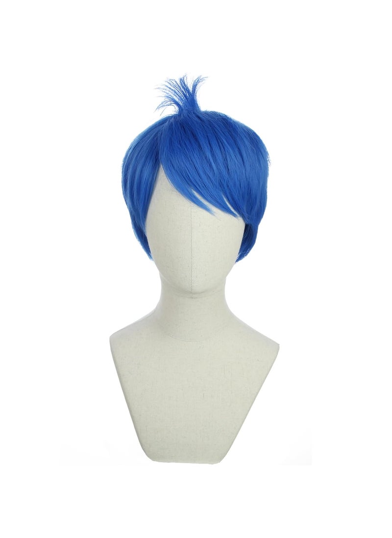BERON - BERON Blue Bob Costume Wigs Girls Short Straight Hair Wig with Bangs Little Girls Small Net Movie Cosplay Animal Use Wigs Wig Cap Include - Image 1