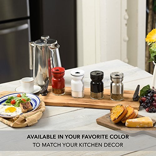 CHEFVANTAGE Salt and Pepper Shakers Set with Adjustable Pour Holes by CHEFVANTAGE - Stainless Steel - Image 5