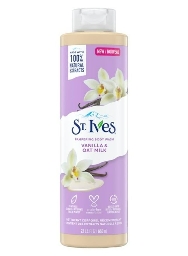 ST. Ives Pampering Body Wash Vanilla & Oat Milk Made with 100% Natural Extracts 650 ML