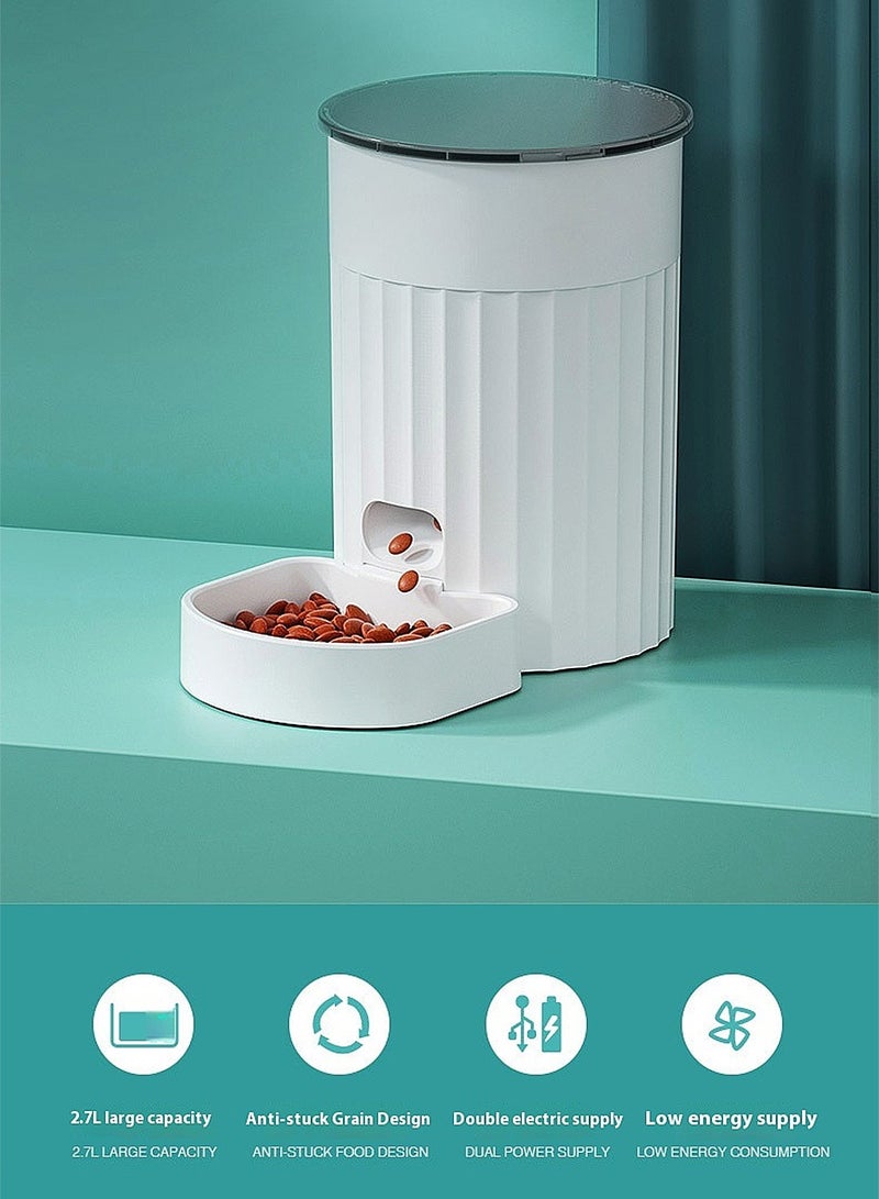 كيدل التلقائي بالكامل القط الغذاء المغذية الحيوانات الأليفة توقيت ذكي الغذاء موزع القط الغذاء الكلب الغذاء المغذية - Image 3