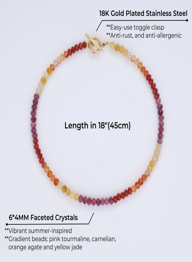 GAVU Women's Beach Necklace, Crystal Beaded Summer Necklace for Women - Image 3