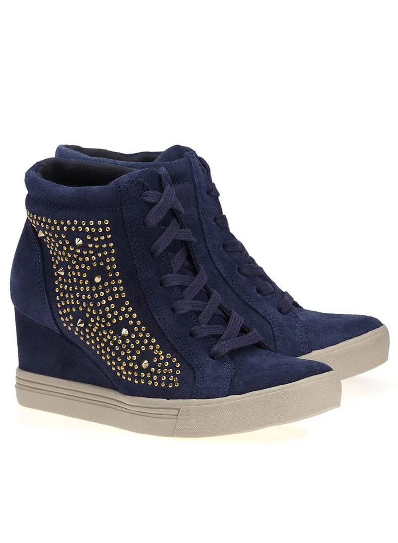 Via Marte Studded Wedge Sneaker