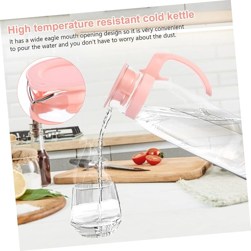Large Heat Resistant Portable Leakproof Water Bottle Tea Jug Pink - Image 5