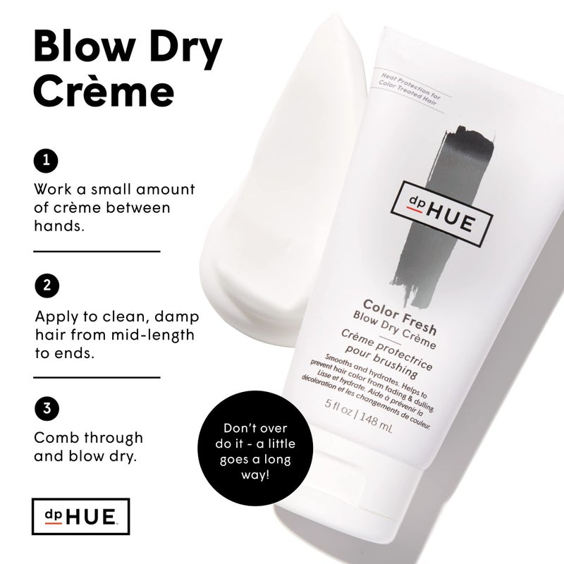 dpHUE Color Fresh Blow Dry Creme - 5 oz - Hydrates, Adds Shine & Protects Against Heat Damage - With Argan Oil & Shea Butter - For All Hair Types - Color Safe - Image 3