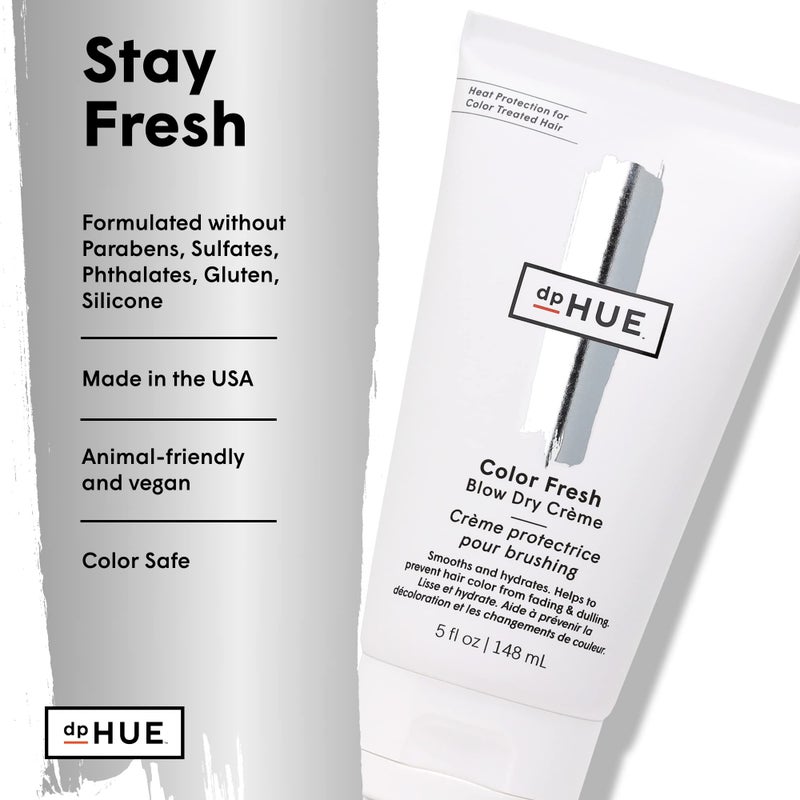 dpHUE Color Fresh Blow Dry Creme - 5 oz - Hydrates, Adds Shine & Protects Against Heat Damage - With Argan Oil & Shea Butter - For All Hair Types - Color Safe - Image 5