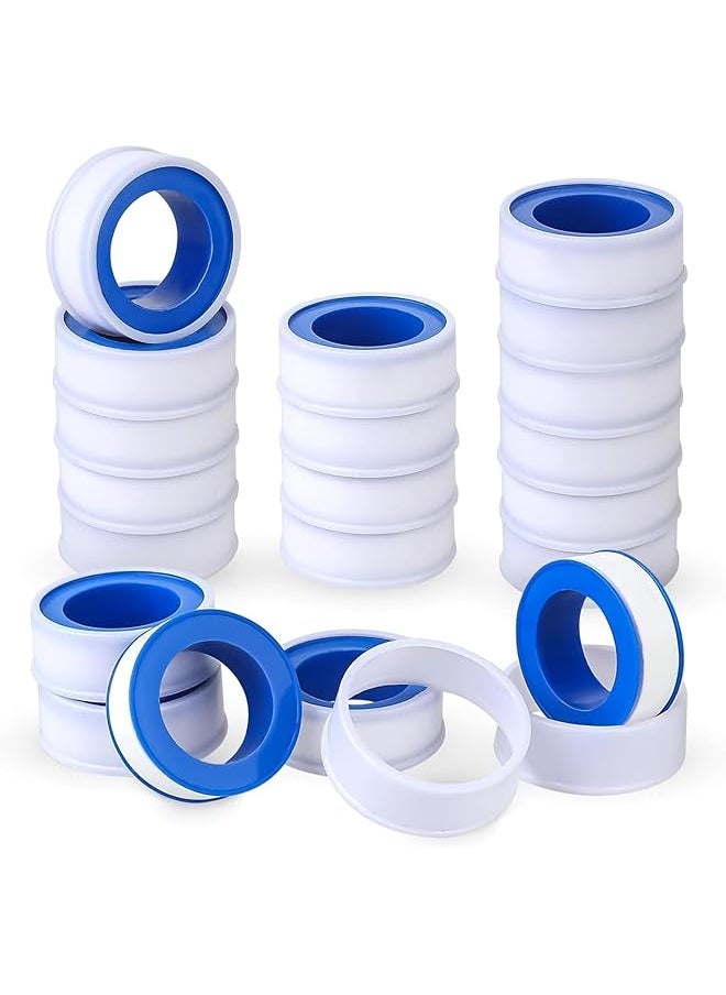 PROMASS 15 Rolls Thread Seal Tapes, Teflon Tape 12mm x 10m PTFE Pipe Sealant Tape Industrial Thread Sealants Plumbers Thread Tape for Leak Water, Plumbers, Plumbing, Air Head, Thread Pipe(blue)  - Image 1