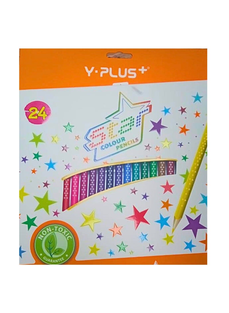 YPlus Color Pencil Star (Pack of 24 Pieces) - Image 1