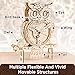 SYNARRY Wooden 3D Puzzles for Adults Model kit Owl Clock Mechanical Model Building Kit DIY Hobbies for Kids Teens Men Women 126PCS Puzzle Craft Gift Home Decor for Easter Basket Stuffers - Image 4