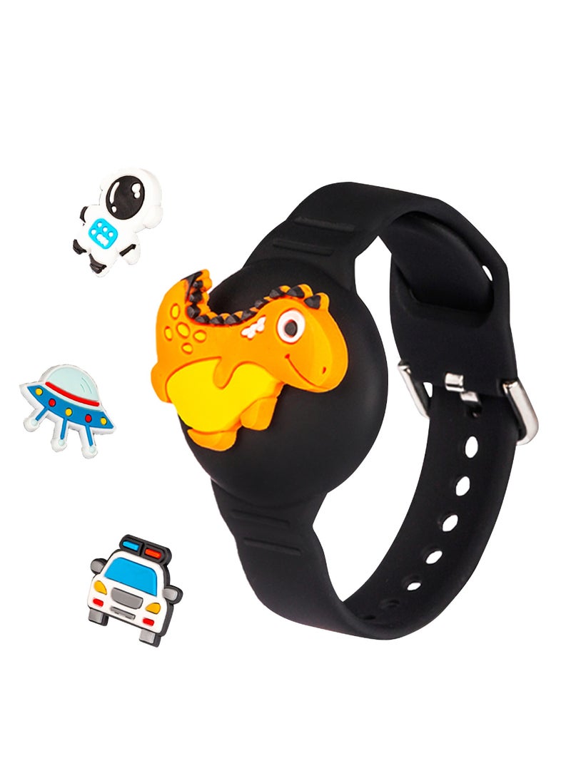 Carton Air Tag Bracelet for Kids with 3 pcs charms Silicone Air Tag Holder protector for Boys  Adjustable Watch Band  Air Tag Case for Kids - Image 1