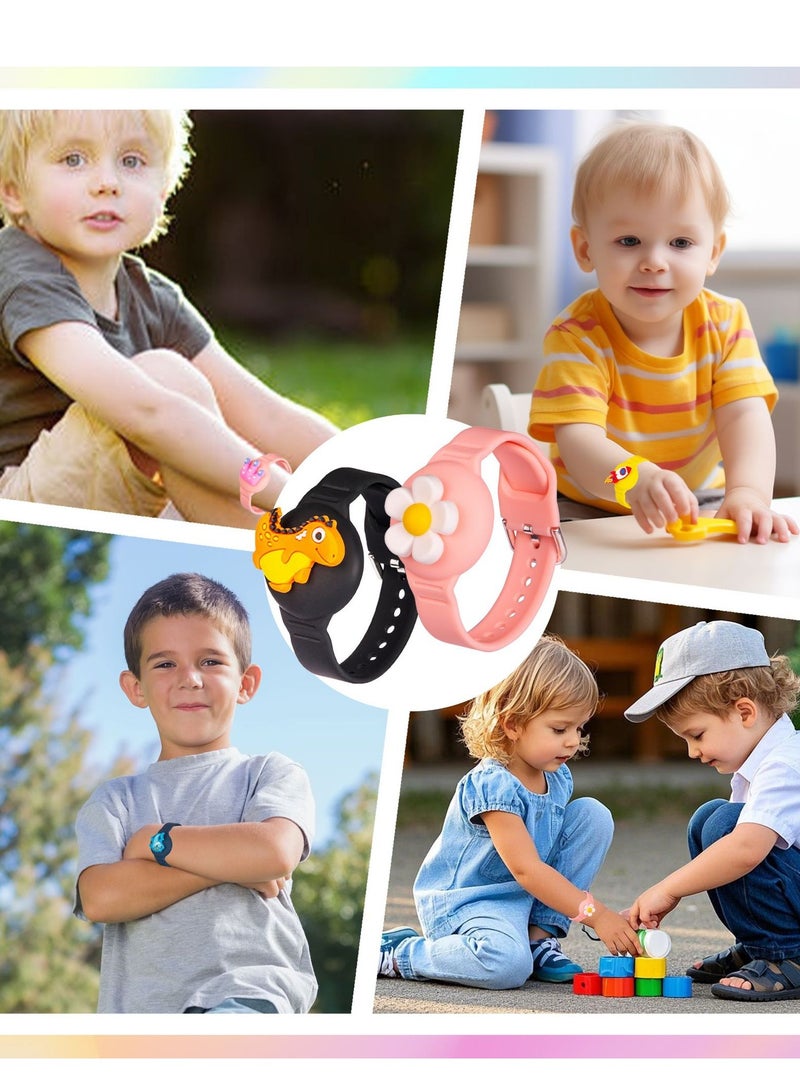 Carton Air Tag Bracelet for Kids with 3 pcs charms Silicone Air Tag Holder protector for Boys  Adjustable Watch Band  Air Tag Case for Kids - Image 3