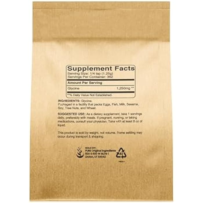 PURE ORIGINAL INGREDIENTS Glycine Power, 1 lb, Non-GMO, Non-Essential Amino Acid - Image 2