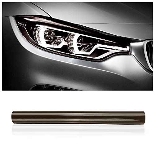 wedfish 12 X 48inch Car Light Tint Film CuttableStretchability Car Headlight Taillight Fog Light Vivid Vinyl Wrap ProtectorNonMarking SelfAdhesive Decals Car Decor Light Black - Image 1