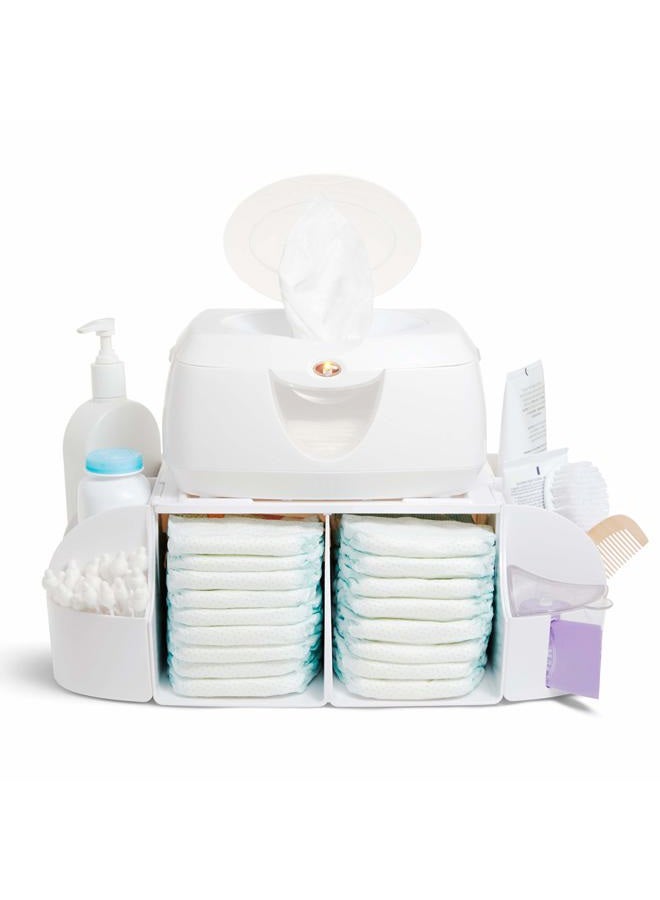 Munchkin ® Diaper Change Organizer, Green/white - Image 1