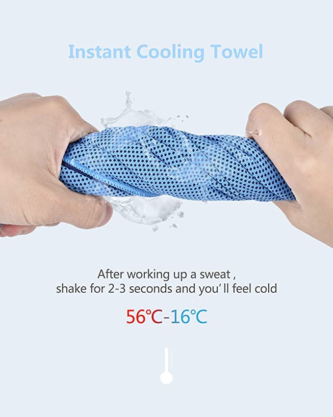 kunya® Microfiber Skin Friendly Instant Cooling Towel 1pc for Sports, Workout, Fitness, Gym, Yoga, Dance & Outdoor Sports Quick Dry Super Absorbent Breathable Soft Bath Towel - Image 2