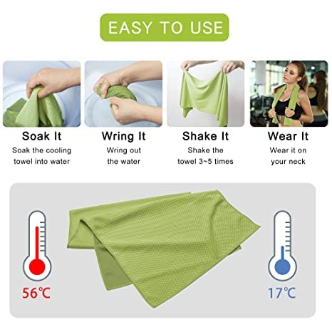 kunya® Microfiber Skin Friendly Instant Cooling Towel 1pc for Sports, Workout, Fitness, Gym, Yoga, Dance & Outdoor Sports Quick Dry Super Absorbent Breathable Soft Bath Towel - Image 5