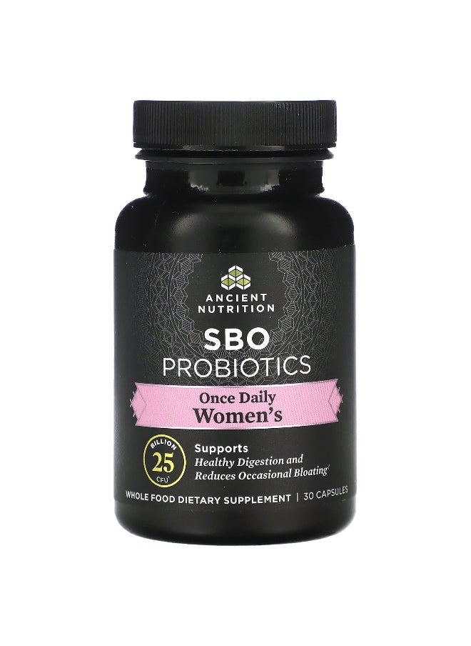 Ancient Nutrition - Ancient Nutrition, SBO Probiotics, Once Daily Women's, 25 Billion CFU, 30 Capsules - Image 1