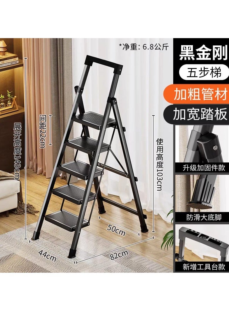 Non-slip Folding Step Ladders Indoor Ladder Stool Multi-function Thickened Ladder Chair Foldable Stairsl Ladder for Home  - Image 2