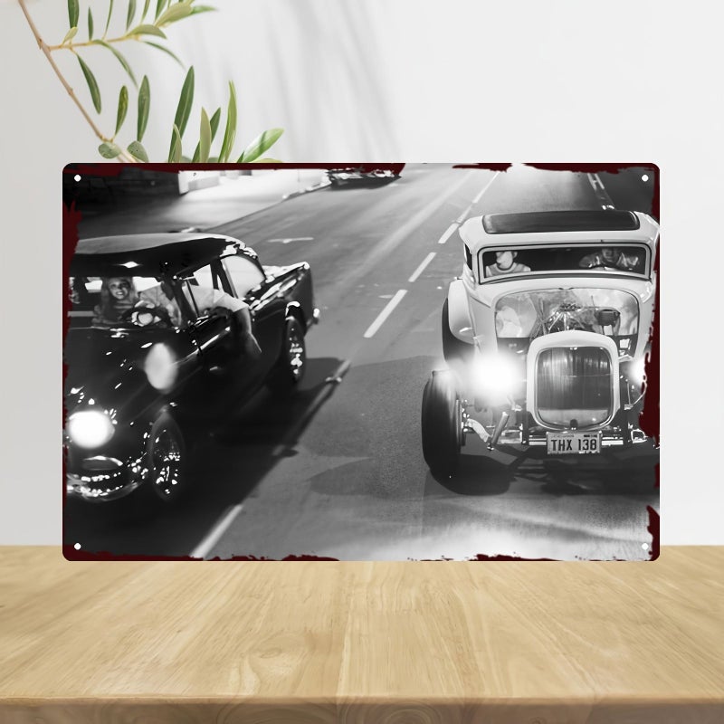 Retro Car Iron Wall Art 20x30cm American Graffiti Style Home Decor for Cafe Bar Office - Image 4