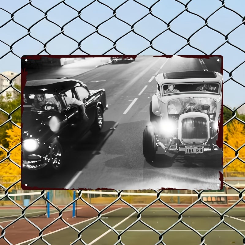 Retro Car Iron Wall Art 20x30cm American Graffiti Style Home Decor for Cafe Bar Office - Image 5
