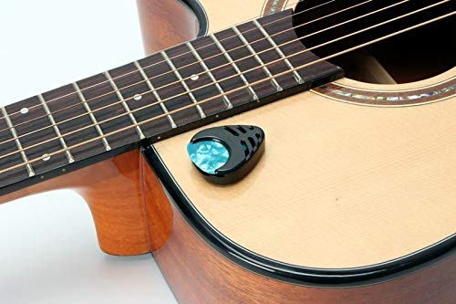 Lesun Guitar Picks & Guitar Pick Holder Easy to Paste on the Guitar Suitable for Acoustic Guitar Electric Guitar Bass Ukulele - Stick-on Holder + 10 Guitar Picks(Black Holder) - Image 3