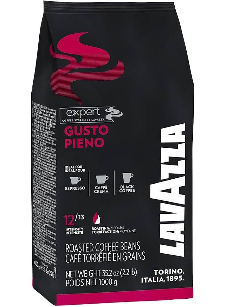 لافازا حبوب قهوة جوستو بينو من لافازا 1 كجم، الحبة الكاملة، كيس