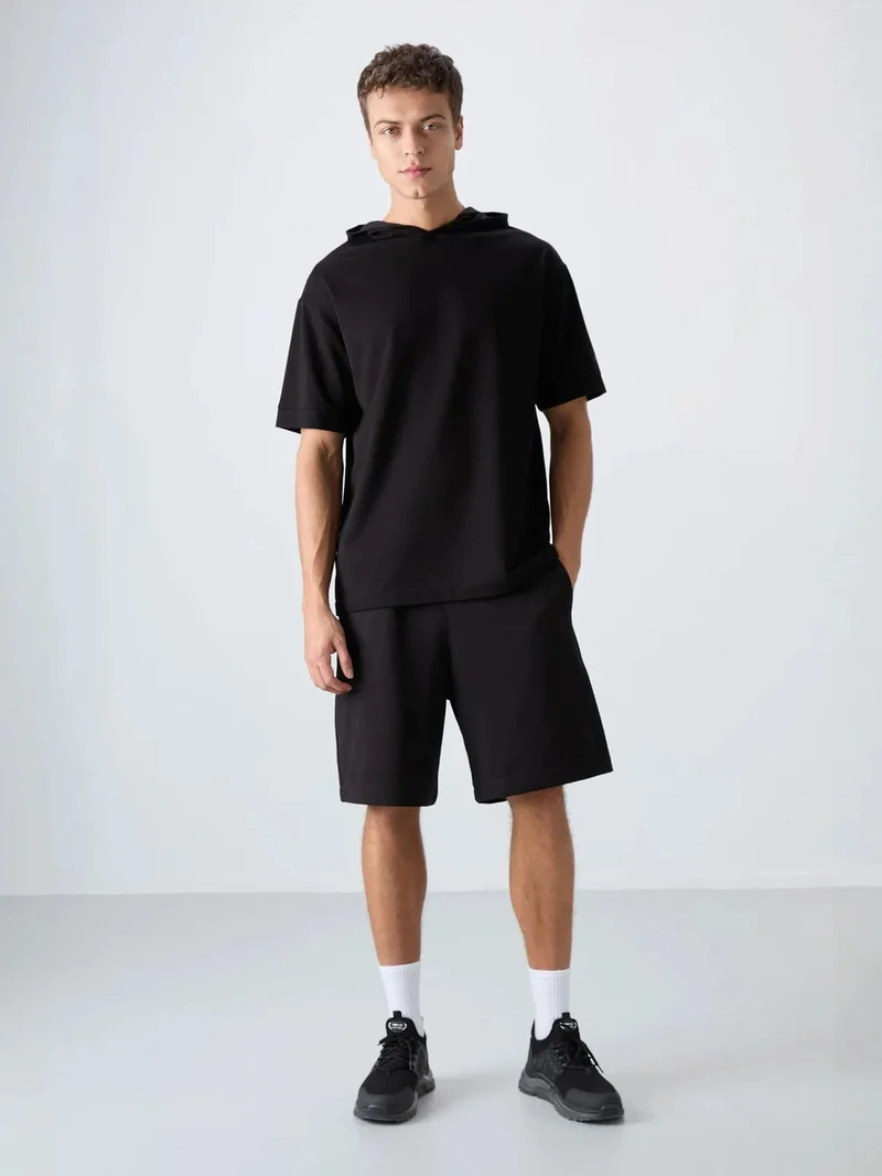تومي لايف TOMMY Oversized Hooded Short-Sleeve T-Shirt