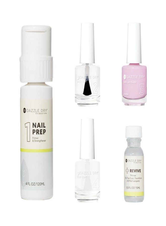 Dazzle Dry Full System Kit - Soft Caress - A cool peony pink. Full coverage cream. (5 Piece Kit) - Image 1