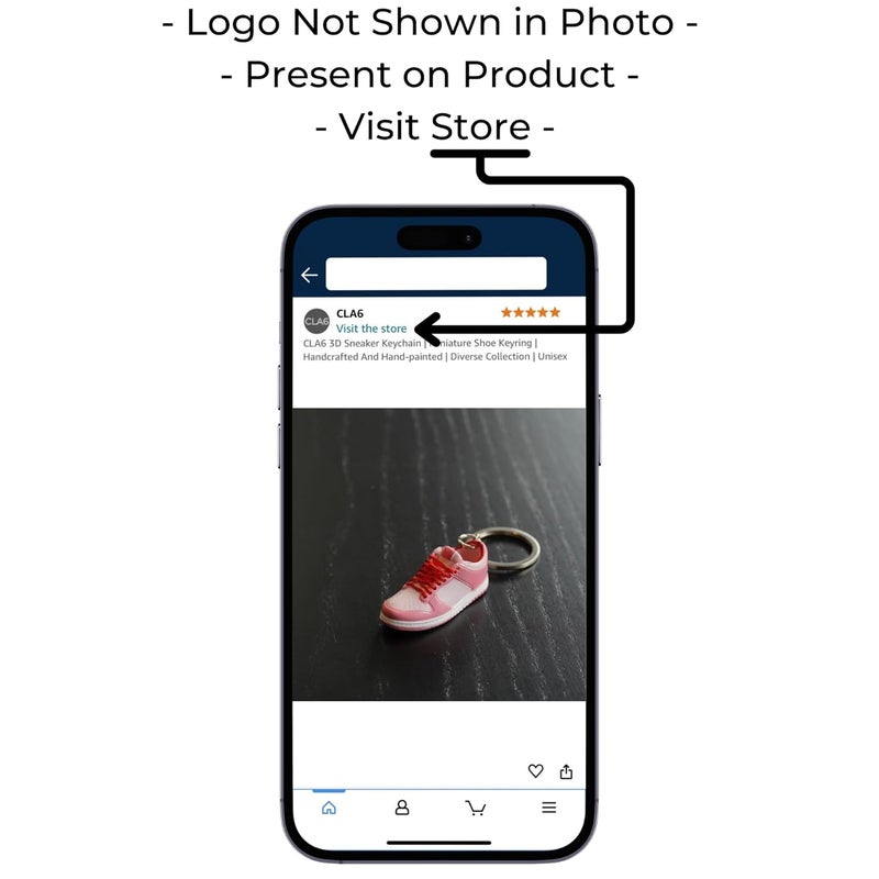 CLA6 3D Sneaker Keychain | Miniature Shoe Keyring | Handcrafted And Hand-painted | Diverse Collection | Unisex - Image 3