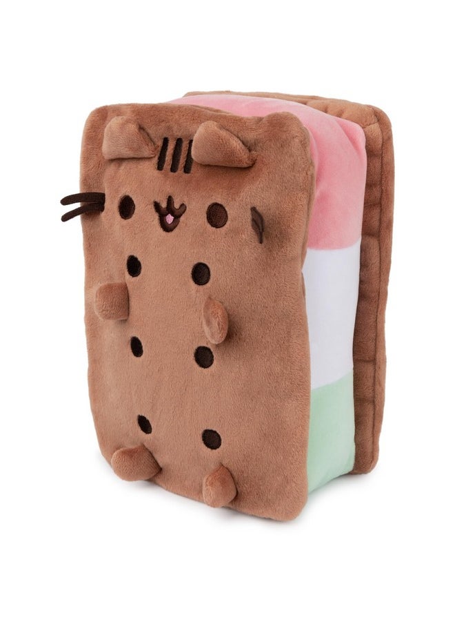 SPIN MASTER Gund Pusheen Neapolitan Ice Cream Sandwich Pusheen Plush, Stuffed Animal For Ages 8 And Up, Brown, 9.5”  - Image 4