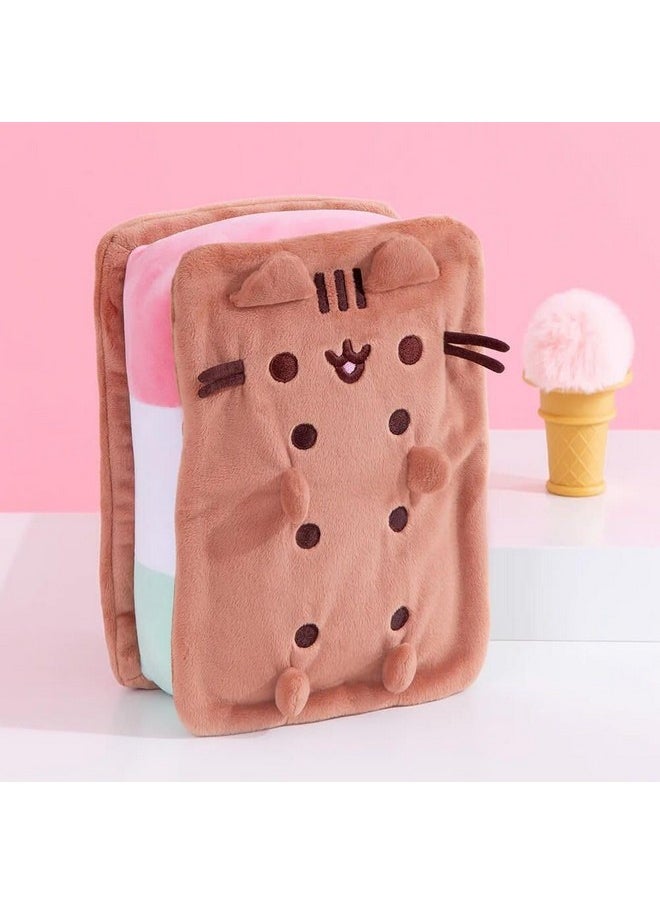 SPIN MASTER Gund Pusheen Neapolitan Ice Cream Sandwich Pusheen Plush, Stuffed Animal For Ages 8 And Up, Brown, 9.5”  - Image 2