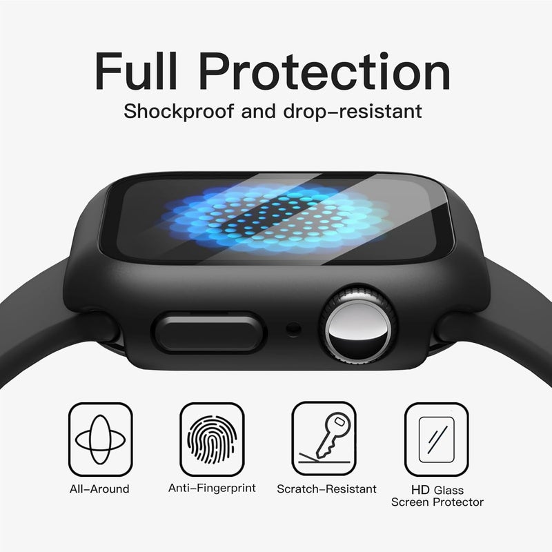 Case with Screen Protector for Apple Watch Series 11/10 42mm, Black | Built-in Tempered Glass, High Touch Sensitivity, Full Protection, Hard PC Design - Image 5