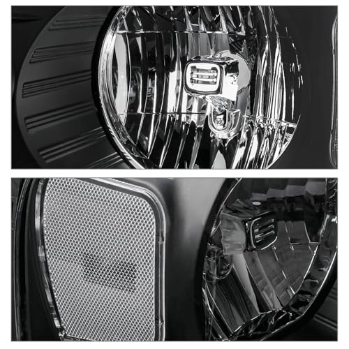M-AUTO Headlight Assembly with 2 Pre-assembled 6000K LED Bulbs Compatible with 2004-2008 Ford F-150, 06-08 Mark LT, Headlamps w/Black Housing Clear Lens Clear Corner - Image 4