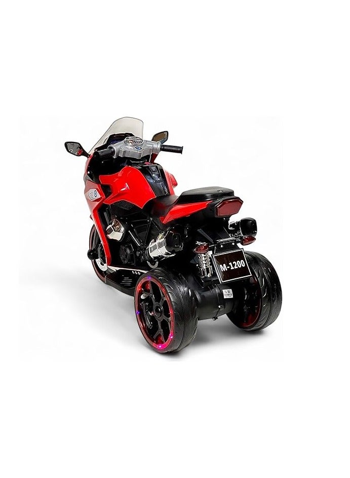 البدر دراجة نارية كهربائية للاطفال من البدر، يمكن الركوب عليها للاولاد والبنات، سيارات العاب مزدوجة قابلة لاعادة الشحن، بطارية 12 فولت ومحركين، مناسبة لعمر 2-8 سنوات، من البدر - Image 3