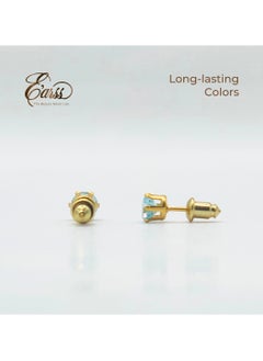 Aquamarine Birth Stone March Gold Earring | Stainless Steel | 18K Gold Plated - pzsku/Z82CB659B13715D6A47A4Z/45/_/1735212711/071ac000-f38b-40b7-ac7b-292067c6fba8