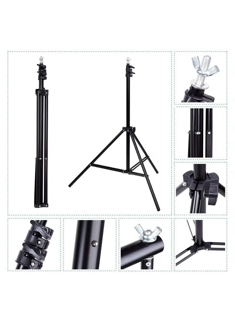 XiuWoo - Backdrop Support System Kit with Carry Bag for Photography Photo Video Studio, 2m*2m Background Stand, Background Screen - Image 1
