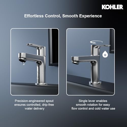 Kohler July Pillar Tap | Bathroom Basin Faucet | Solid Brass Build | Splash-Free Aerator | 50 Year Cartridge Life | Corrosion Resistant | Polished Chrome Finish | 3 Year Warranty - Image 5