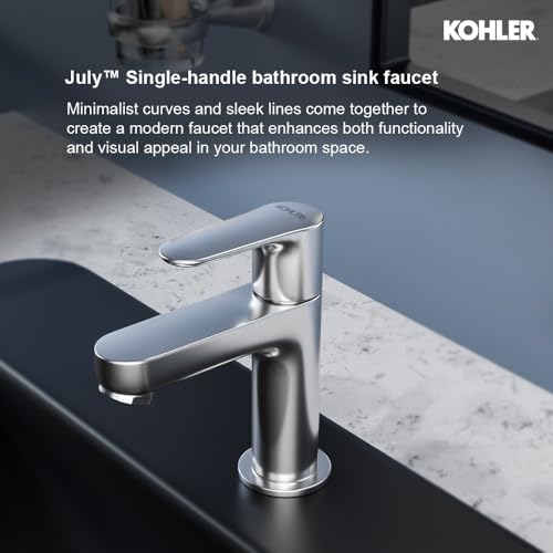 Kohler July Pillar Tap | Bathroom Basin Faucet | Solid Brass Build | Splash-Free Aerator | 50 Year Cartridge Life | Corrosion Resistant | Polished Chrome Finish | 3 Year Warranty - Image 3