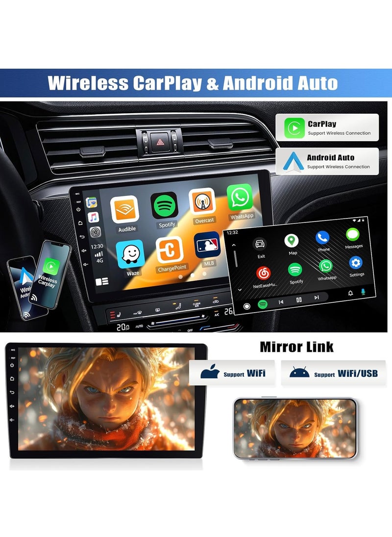 [8 Core 4G+64G] Android 13 Car Stereo for Honda Accord 9th 2.4L 2013-2016,10.1'' Touchscreen Car Radio with Wireless Carplay Android Auto WiFi/GPS,Bluetooth,FM/RDS,SWC+Backup Camera
