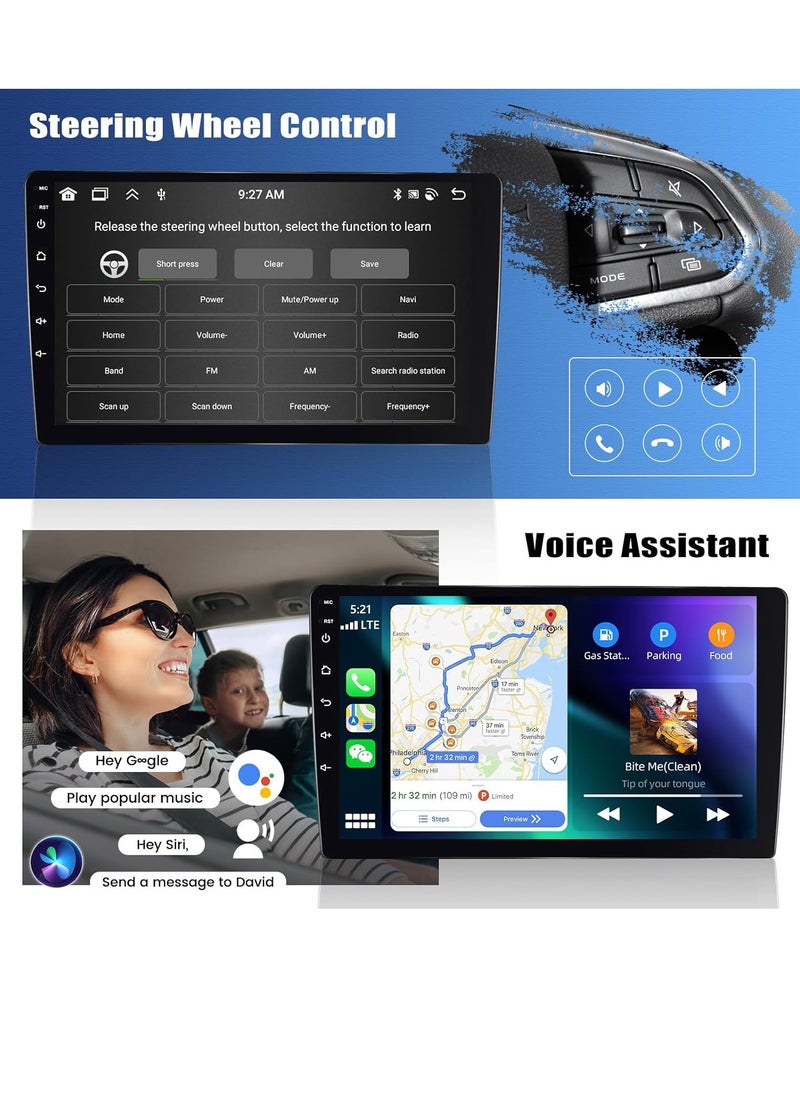 [8 Core 4G+64G] Android 13 Car Stereo for Honda Accord 9th 2.4L 2013-2016,10.1'' Touchscreen Car Radio with Wireless Carplay Android Auto WiFi/GPS,Bluetooth,FM/RDS,SWC+Backup Camera