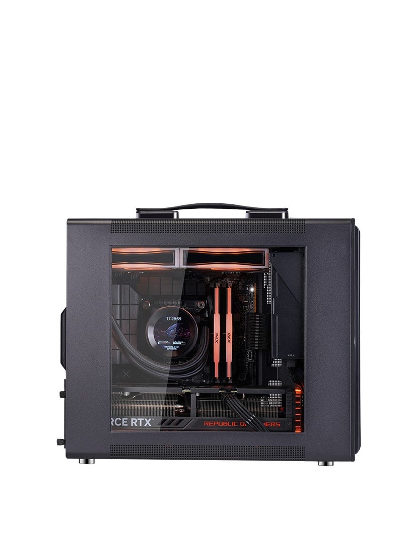 WJCOOLMAN (أسود) WJ COOLMAN A3 – علبة Mini ITX مع 3 مراوح RGB مثبتة مسبقًا - Image 1