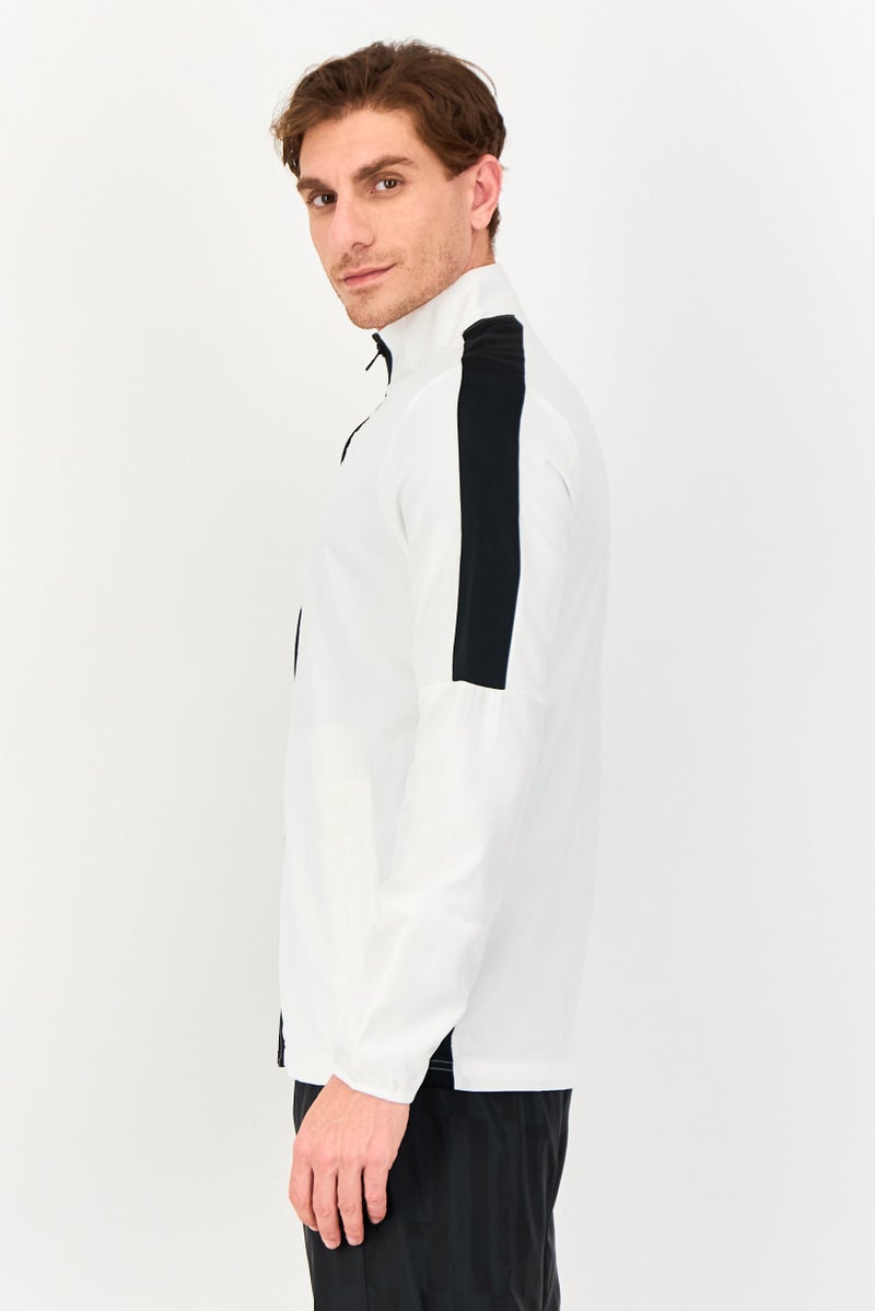 Nike Men Dri Fit Long Sleeve Football Track Jacket, White - Image 4