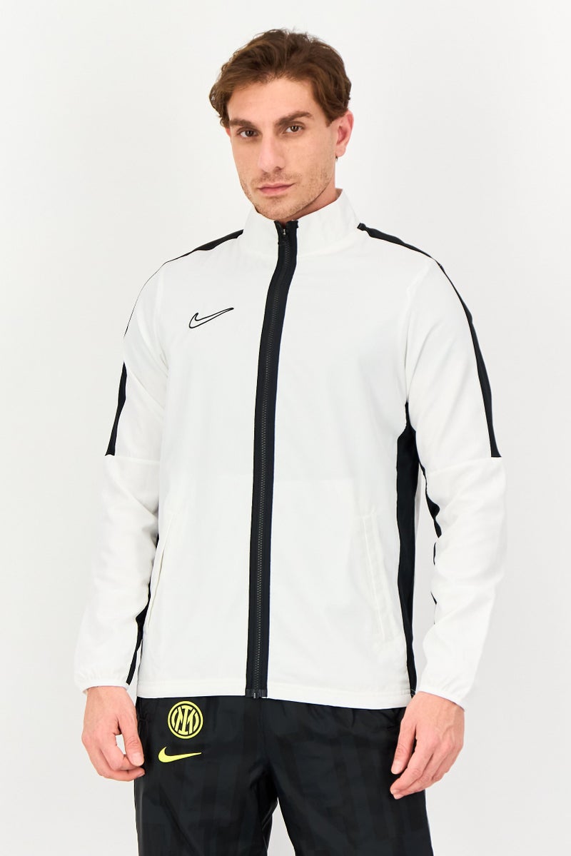 Nike Men Dri Fit Long Sleeve Football Track Jacket, White - Image 1