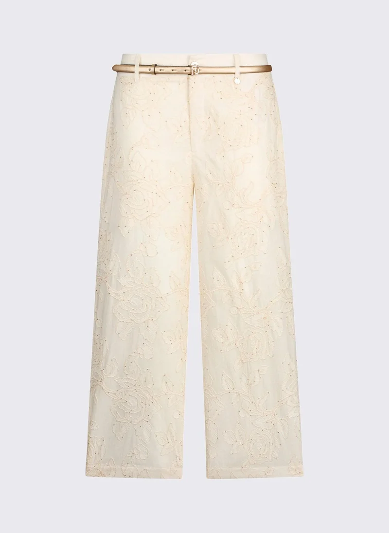 Liu Jo Embroidered muslin trousers