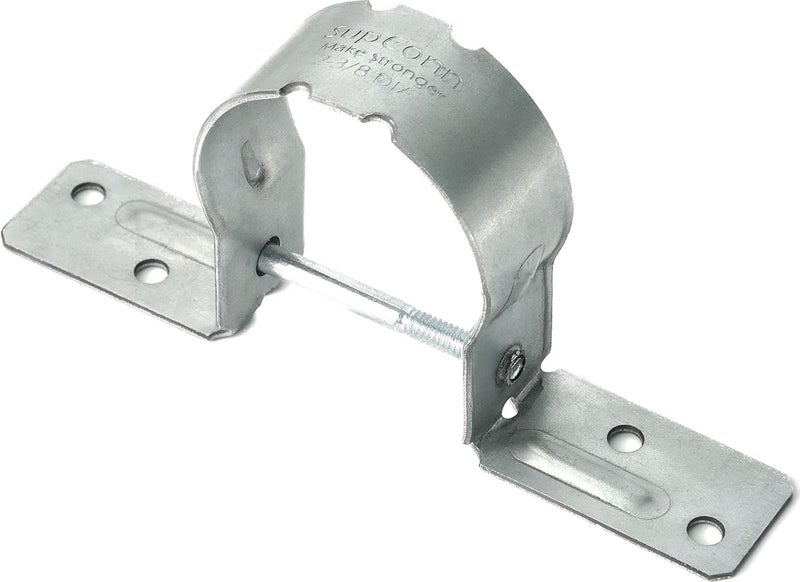 SupConn 2-3/8" Fence Brackets(24Pcs), Galvanized Pipe Grip Tie,Steel to Wood Fence Bracket,Metal Brackets for Metal Posts (No Include Screws) - Image 1